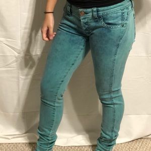 💕 Chevignon denim goods green jeans size 28